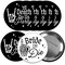 Big Dot of Happiness Til Death Do Us Party Bachelorette Buttons, Goth Bridal and Bride or Die Bachelorette Party Favors 3-inch Pinback Buttons, 8 ct